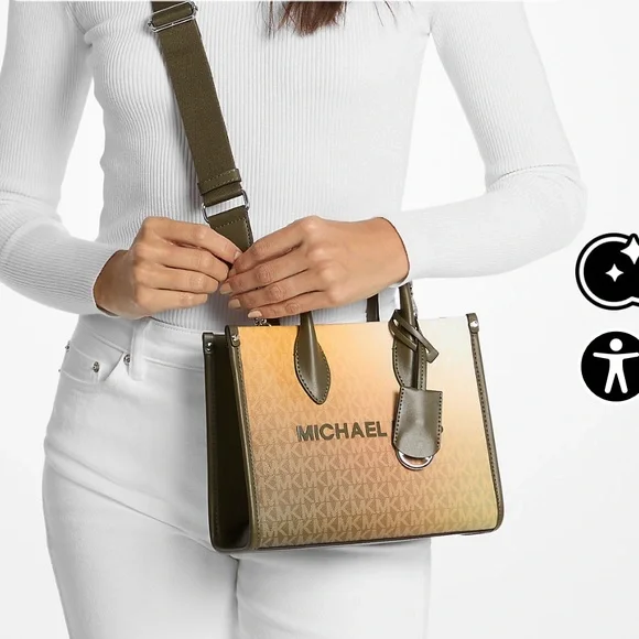 MICHAEL KORS
Mirella Small Ombré Signature Logo Crossbody Bag Olive Combo color - Picture 2 of 16